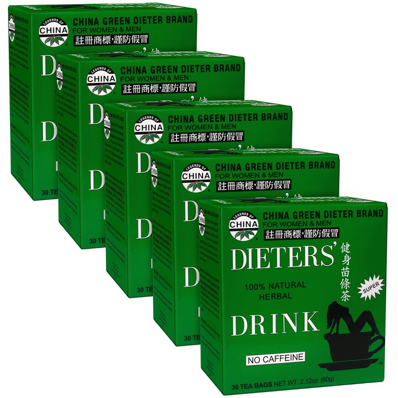 Uncle Lee's Tea Detox Tea with Senna Laxative, Constipation Relief for Adults, Supports A Healthy Weight, Caffeine-Free Herbal Tea Bags, 30 Count (Pack of 5) - Image 1